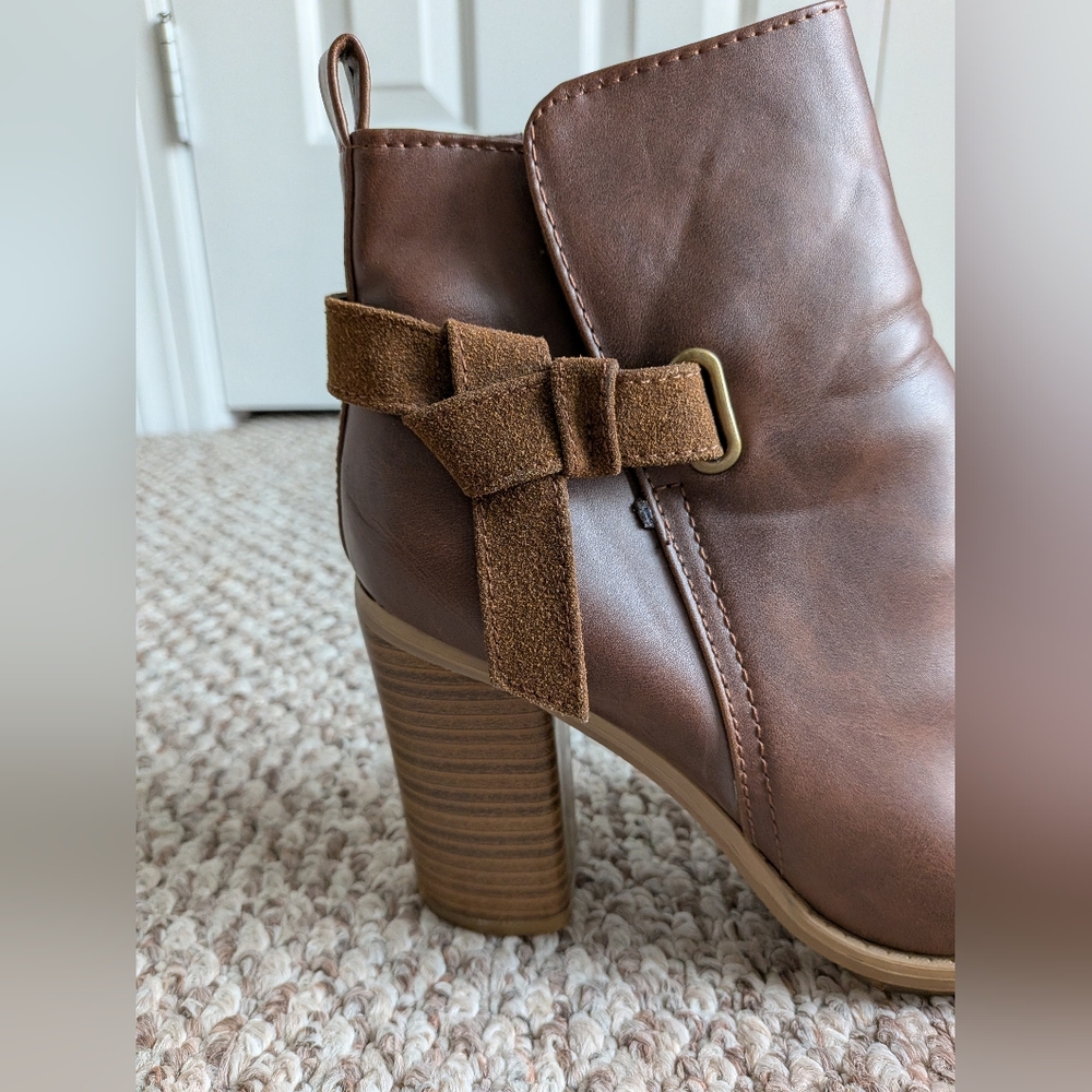 Target Brown Ankle Boots with Bow Detail Size 8.5 NWOT - Picture 7 of 8